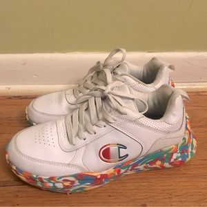Champion NEXT White Rainbow Fashion Women’s Size 11w Sneakers Pre-owned